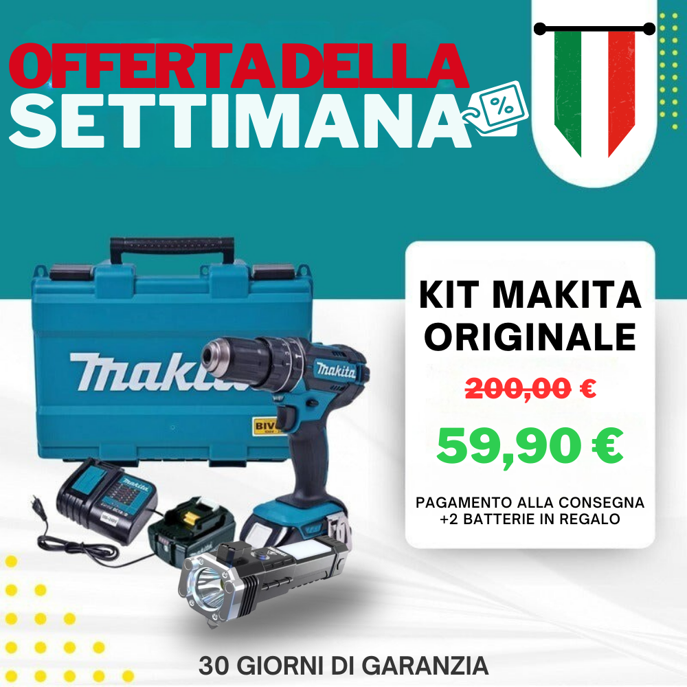Trapano Avvitatore Ricaricabile 48V – Kit Professionale con 2 Batterie + 45 Accessori | Potenza e Affidabilità